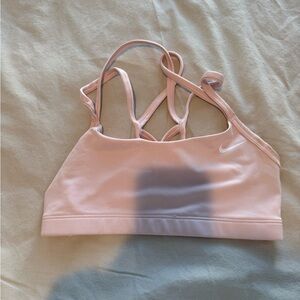 Pink Nike sports bra